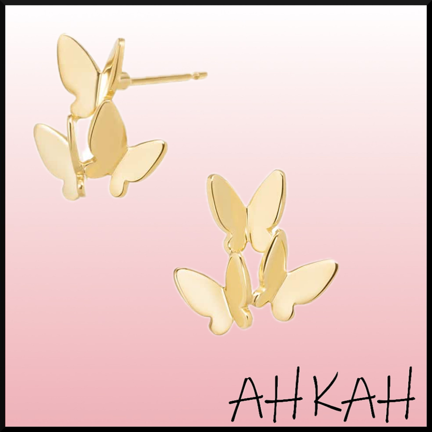 上品★AHKAH パピヨンブリリアン ピアス 片耳用 かわいい