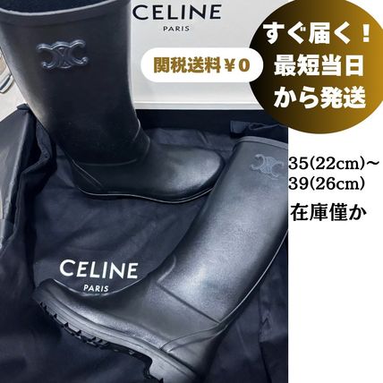 ブラック（黒）系 CELINE(セリーヌ) レインシューズ(レディース