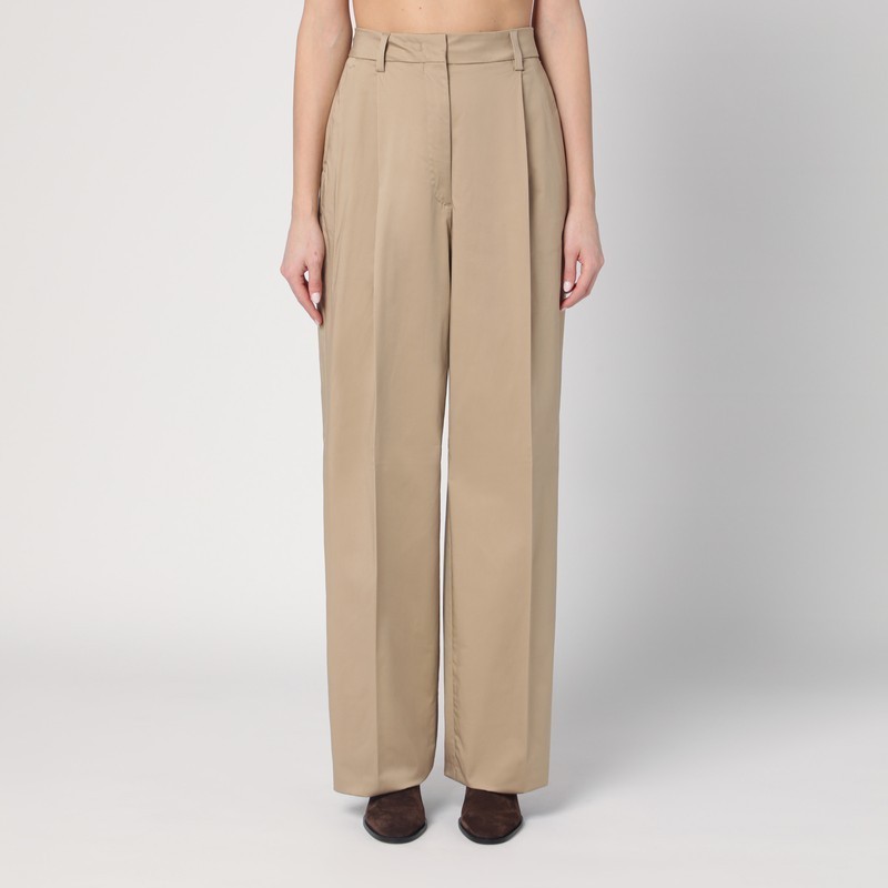 ボトムスその他 TheLatest Wide sand-coloured Axel trousers