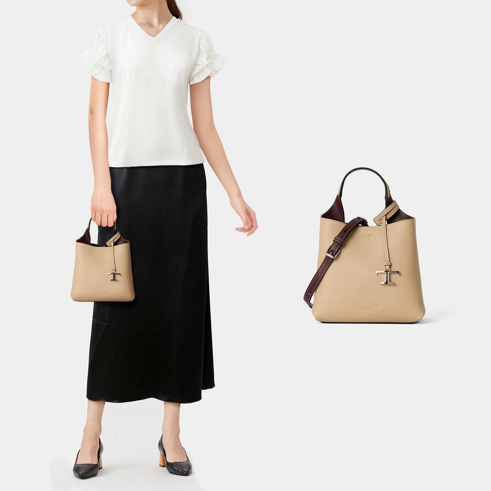 送料関税込★TOD'S★Tタイムレス ショルダーバッグ★ベージュ