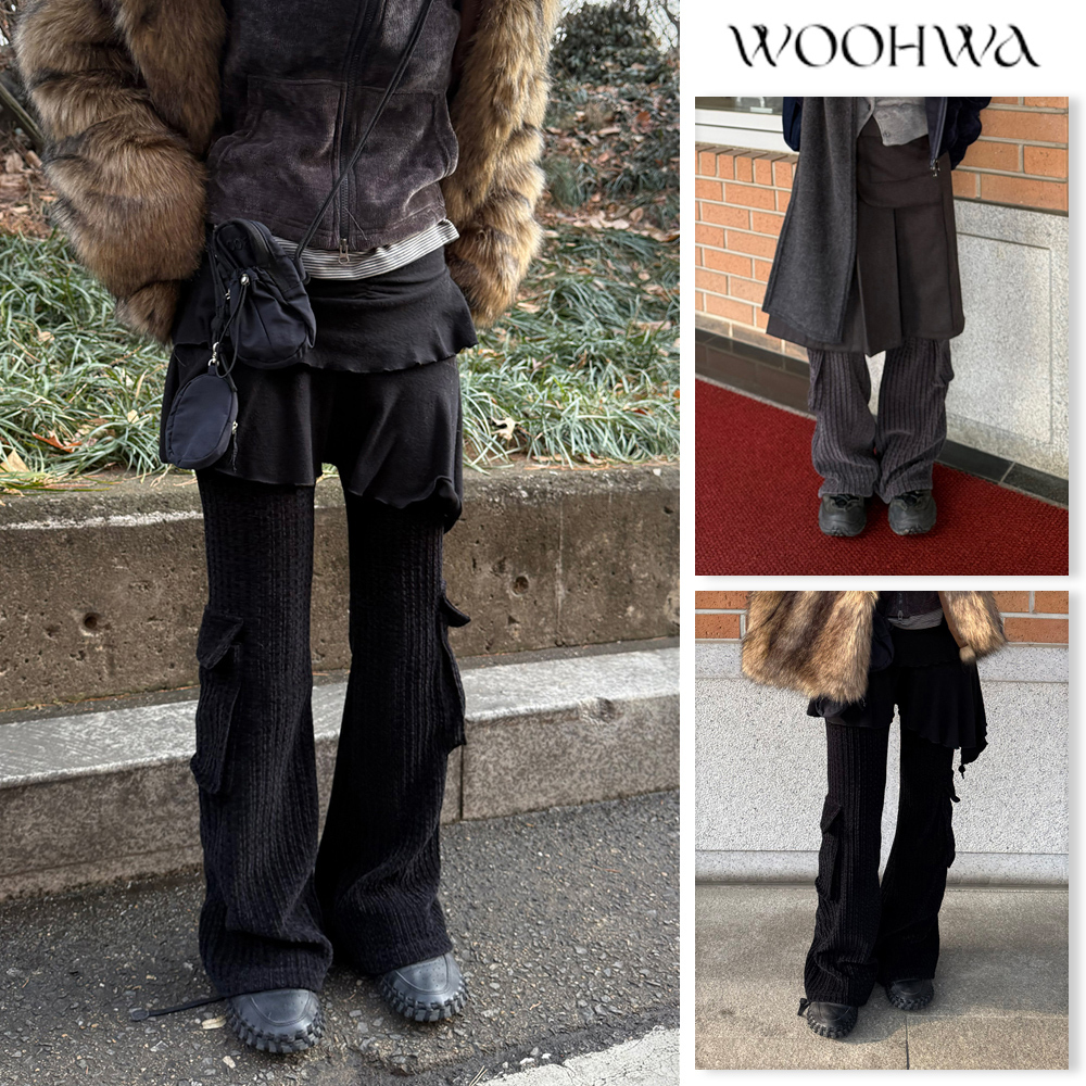 【WOOHWA】CARGO CHU BOOTS CUT PT