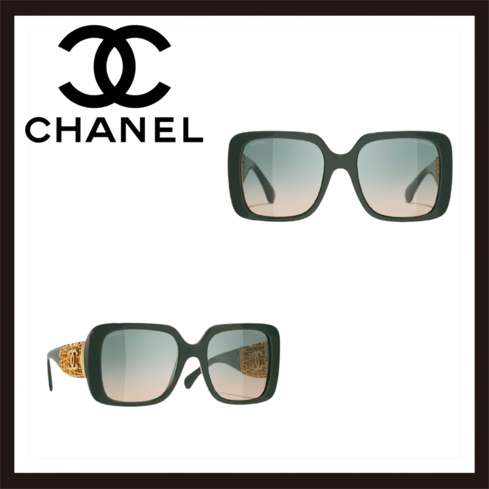 【溢れる高級感♪】CHANEL スクエアシェイプ サングラス 溢れる高級感♪】CHANEL スクエアシェイプ サングラス