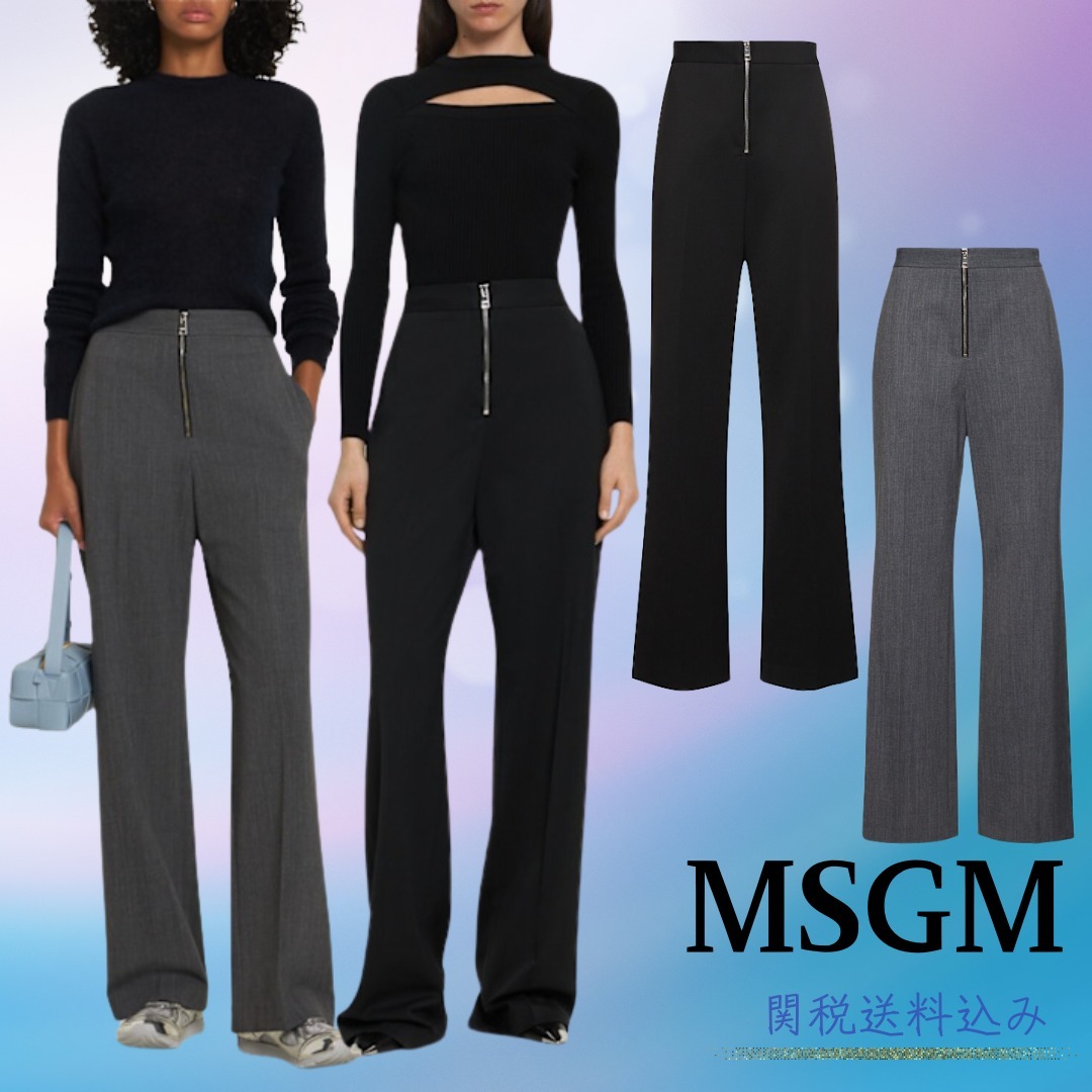 MSGM【関税送料込＆SALE価格】ウールブレンドストレートパンツ
