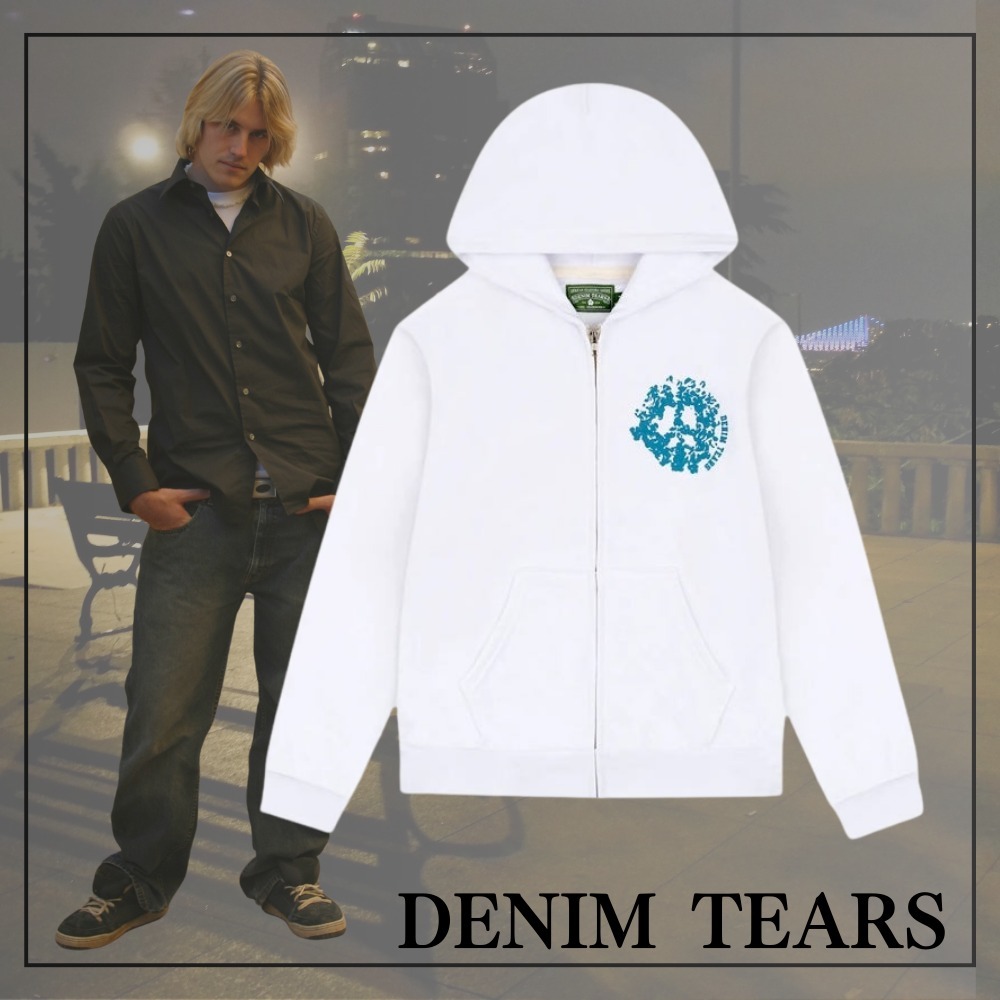 【洗練された】Denim Tears ユニバーシティジップパーカー