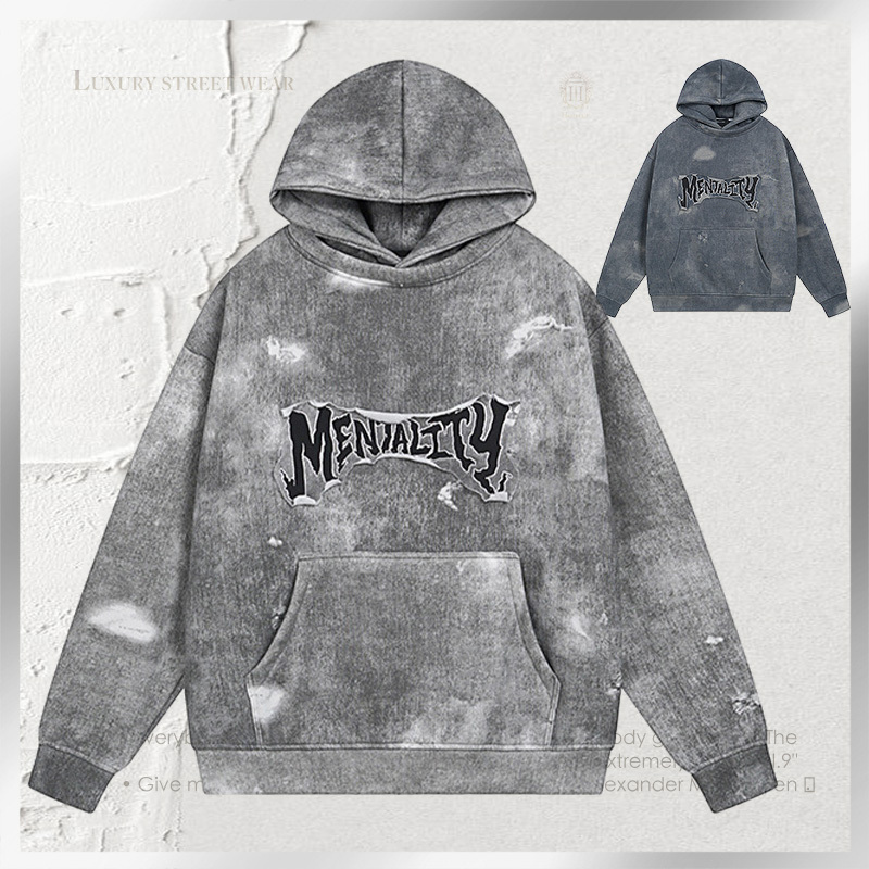 パーカー・フーディ Luxury Street Wear washed vintage hoodie tiebuhui unisexual