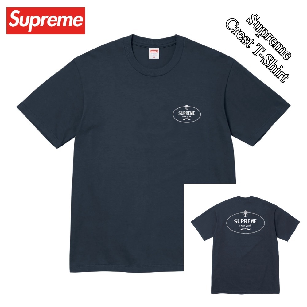 【Supreme】Crest T-Shirt★Navy★24FW★