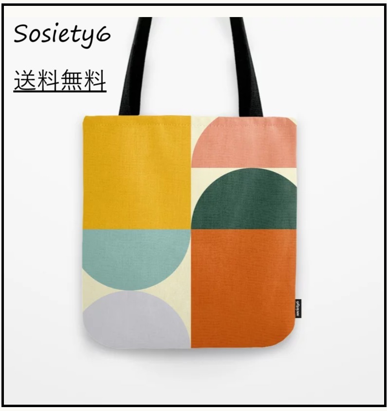 Sosiety6 トートバッグ 幾何学的 ミッドセンチュリー モダン