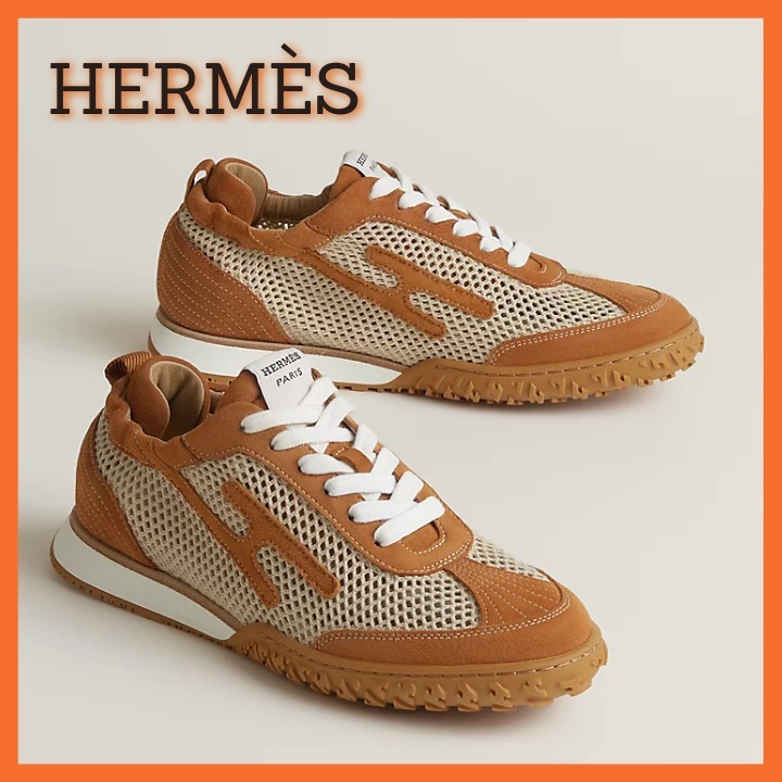 【HERMES】 スニーカー ジェット Jet / Beige Lin / Naturel