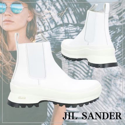 直営店買付 JIL SANDER ジルサンダー ブーツ レザー ホワイト ホワイト（白）系 Jil Sander(ジルサンダー) ブーツ(メンズ