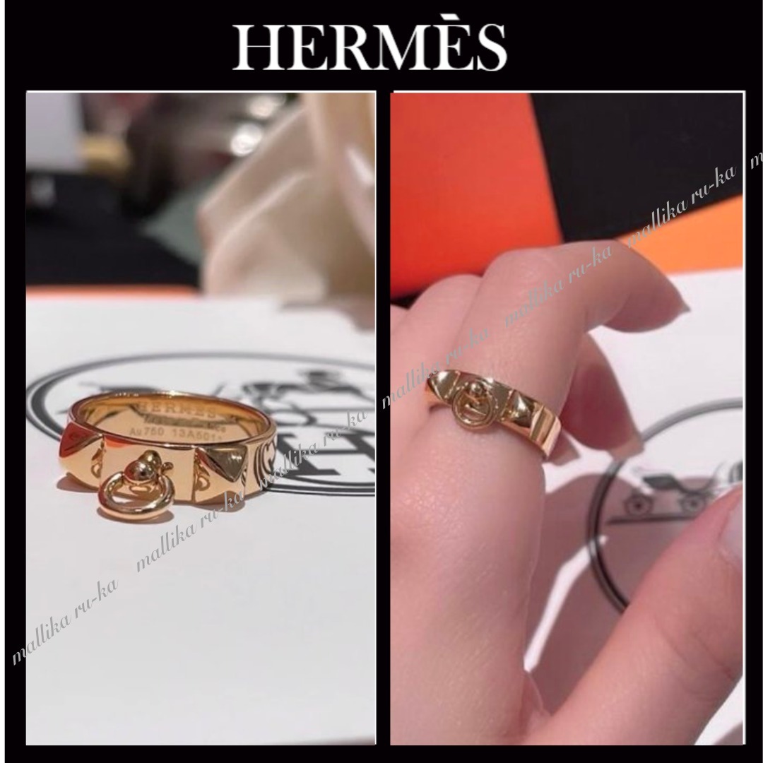 洗練された美しさ☆【HERMES】コリエ・ド・シアン リングPM