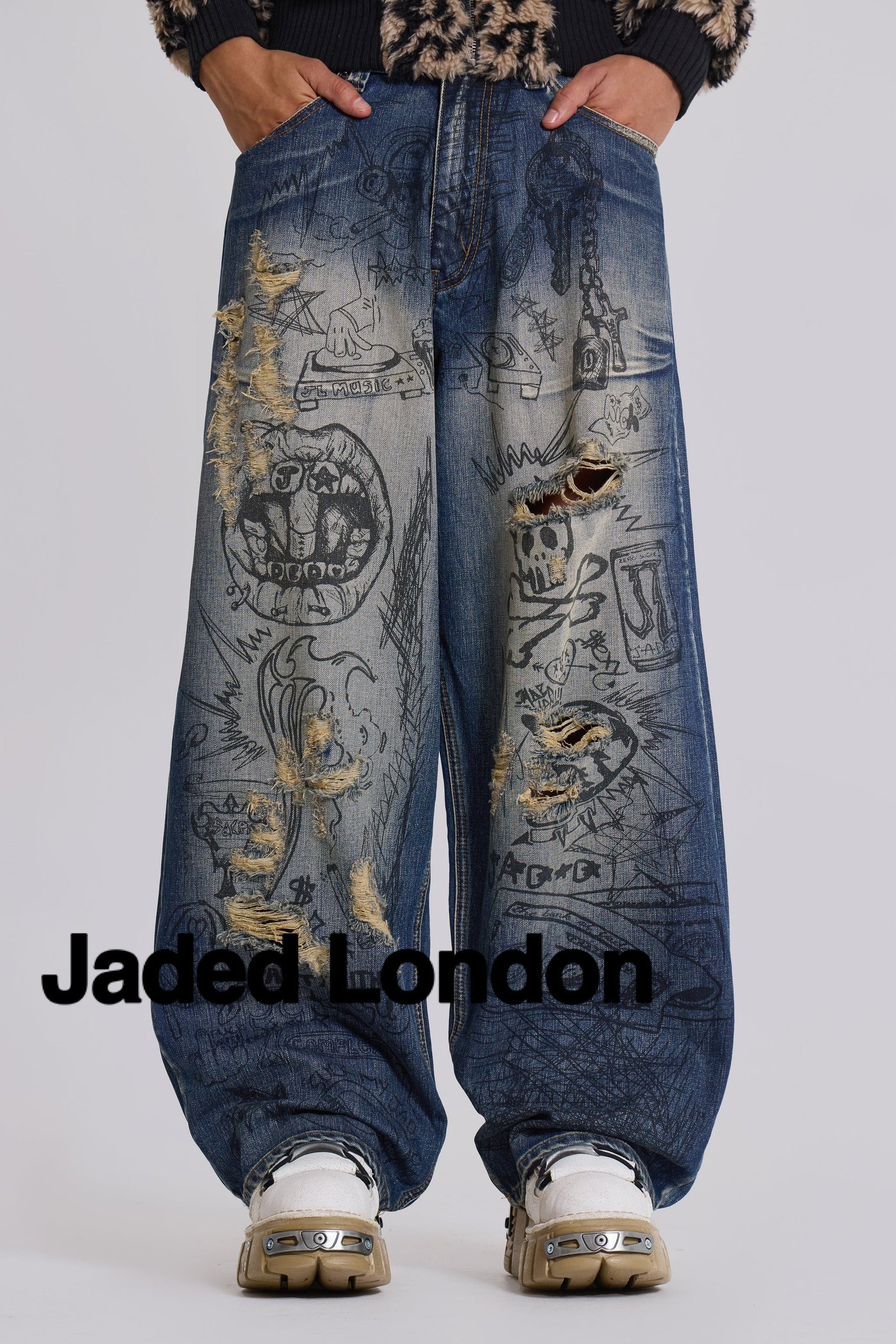 ★英国発*JADED LONDON*新作*XL Colossus グラフィティデニム★