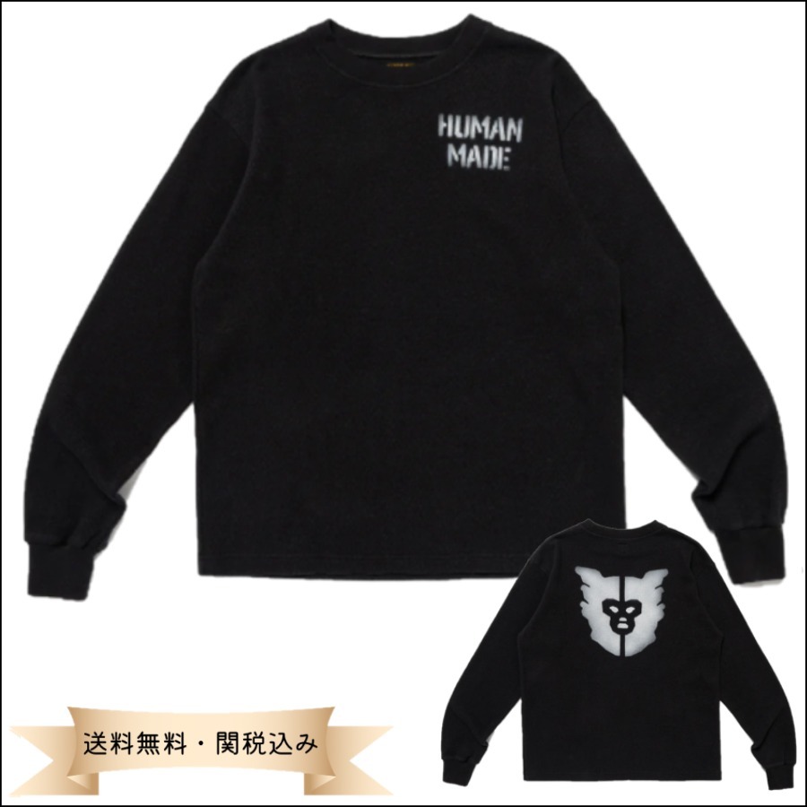 【HUMAN MADE】バックグラフィック サーマル 長袖 Tシャツ
