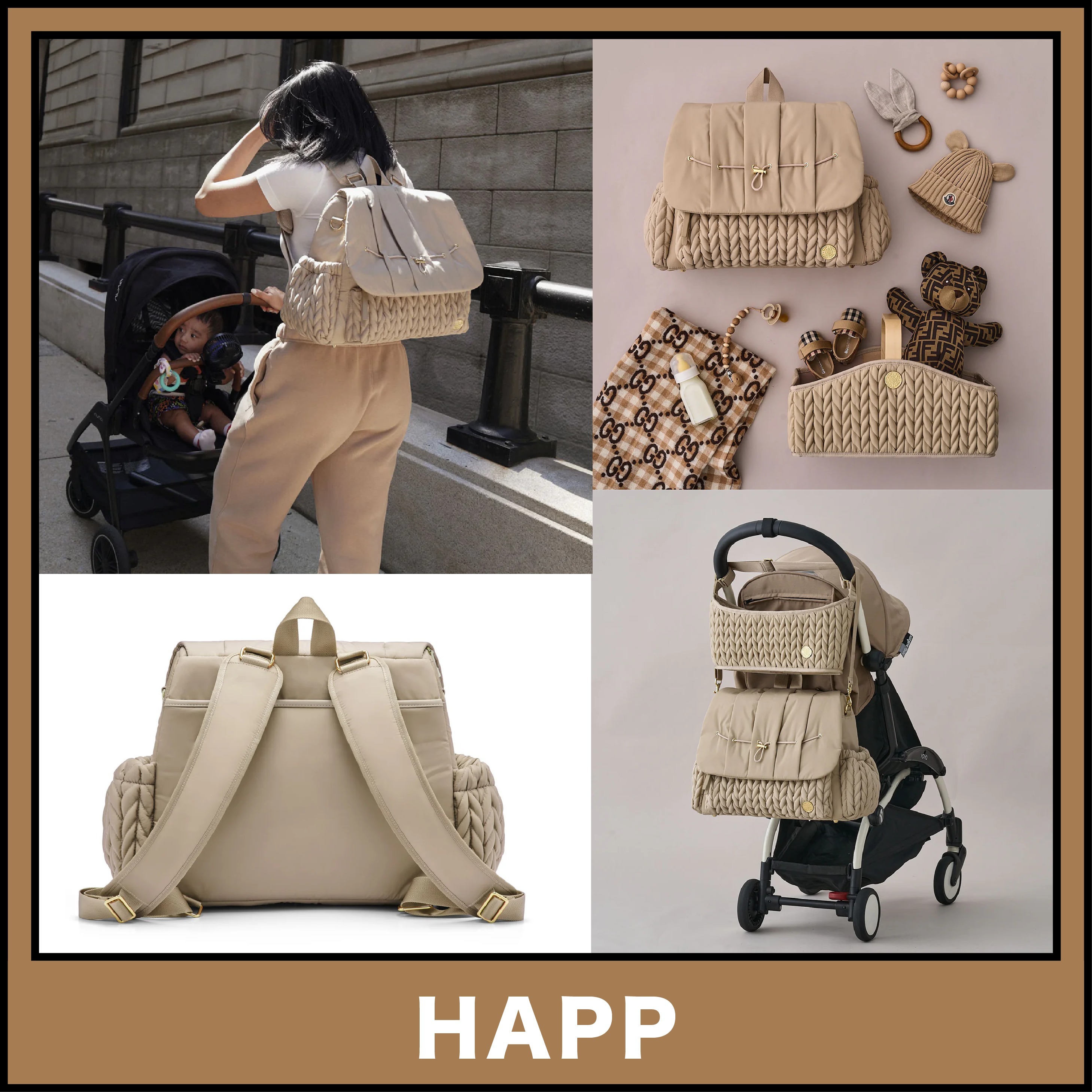 【HAPP】マザーズバック/超軽量/レヴィバックパック/Beige