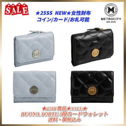ブラック（黒）系 METROCITY(メトロシティ) 折りたたみ財布