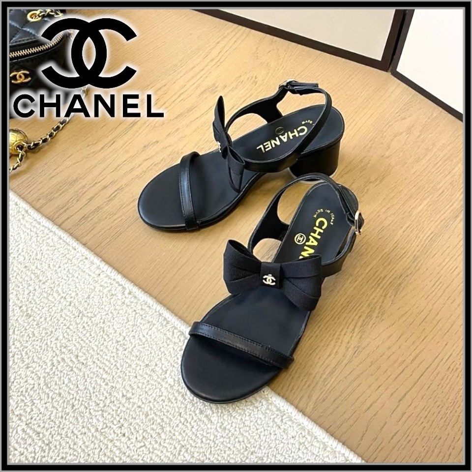 リボンがアクセント◎【CHANEL】サンダル