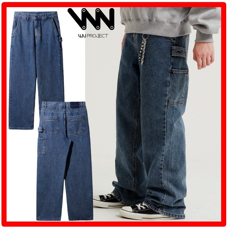 ★韓国の人気★【WV PROJECT】★Floor Carpenter Denim Pant.s★