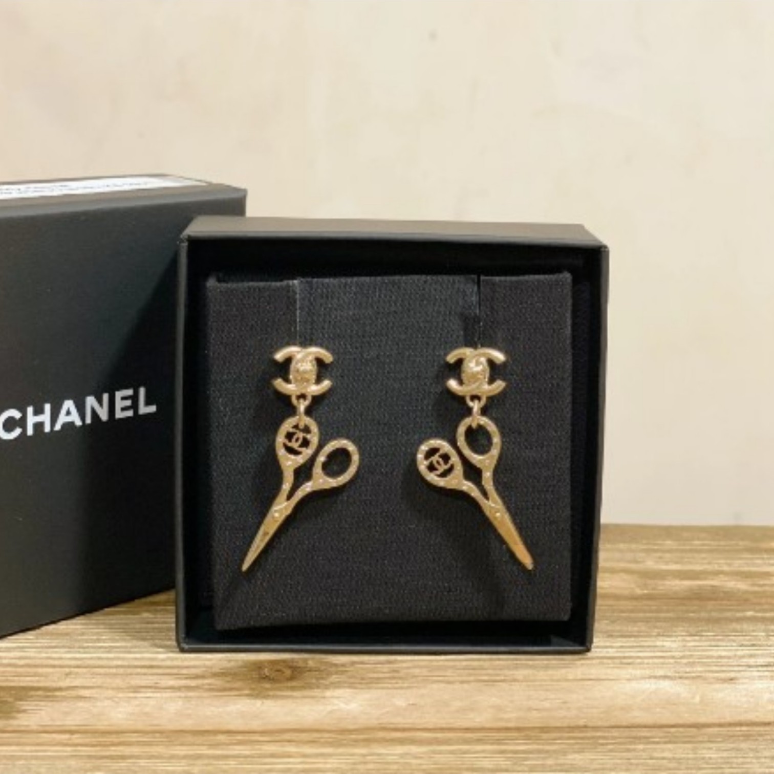 【Chanel】シャネル★earrings★ピアス ccロゴ★ シザー★未使用
