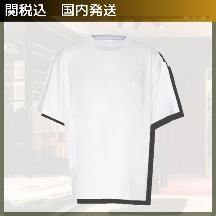 MM6 Maison Margiela/ナンバーズプリント クルーネック Tシャツ