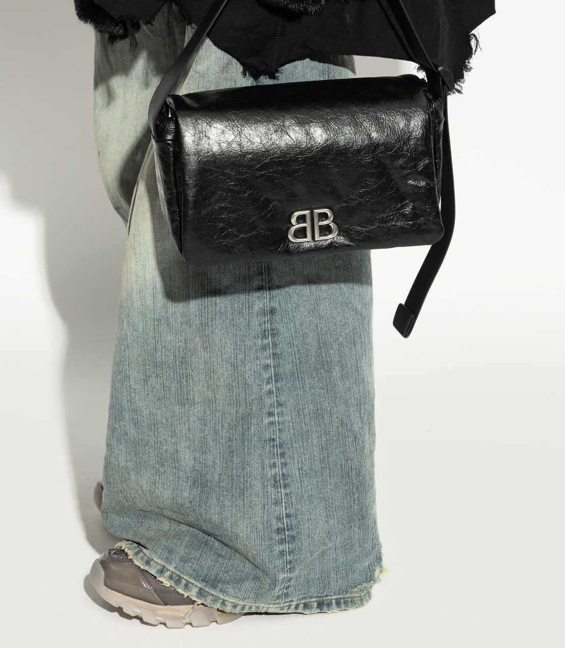 BALENCIAGA 24AW Monaco Flap レザーショルダーバック/斜め掛け