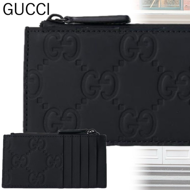 すぐ届く*GUCCI*グッチ*GG ラバーエフェクト ジップカードケース