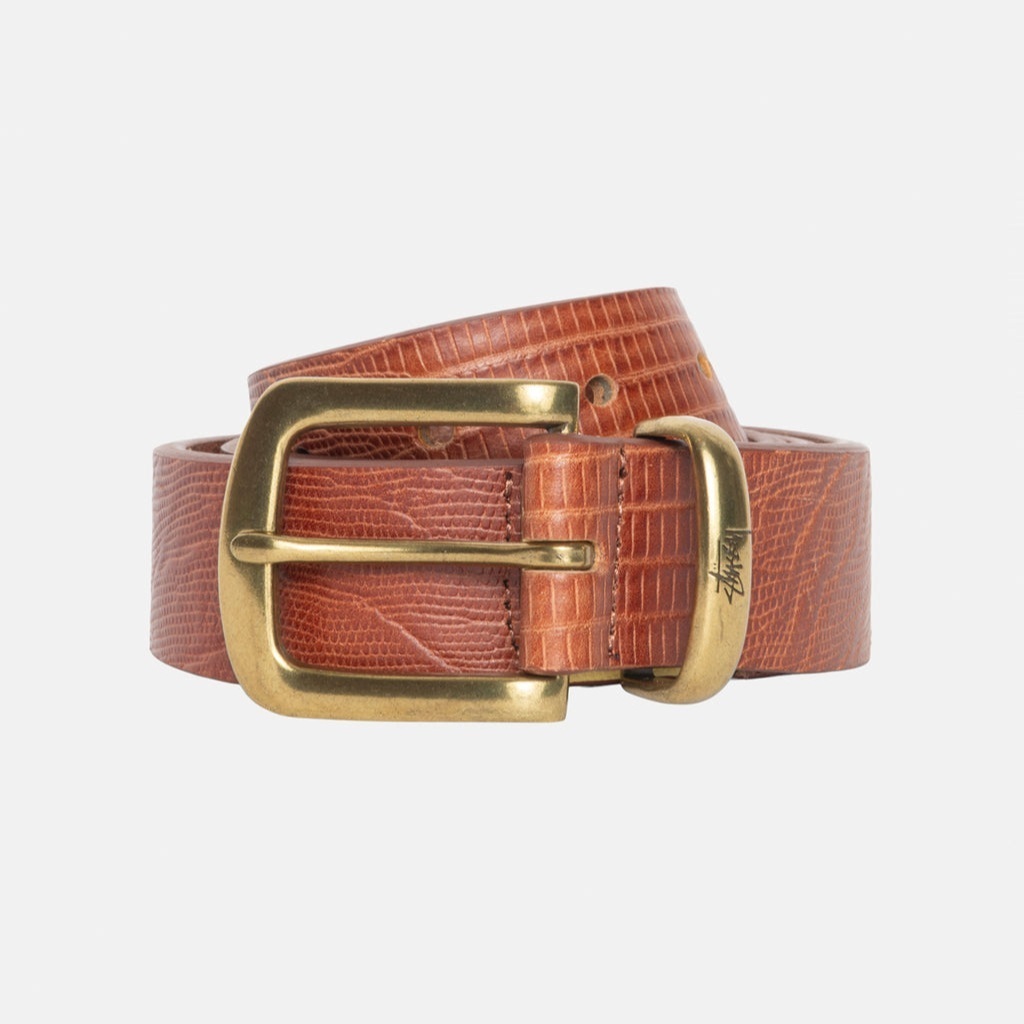 さらに100円引き◆STUSSY◆LIZARD TEXTURE UNDERLAY BELT