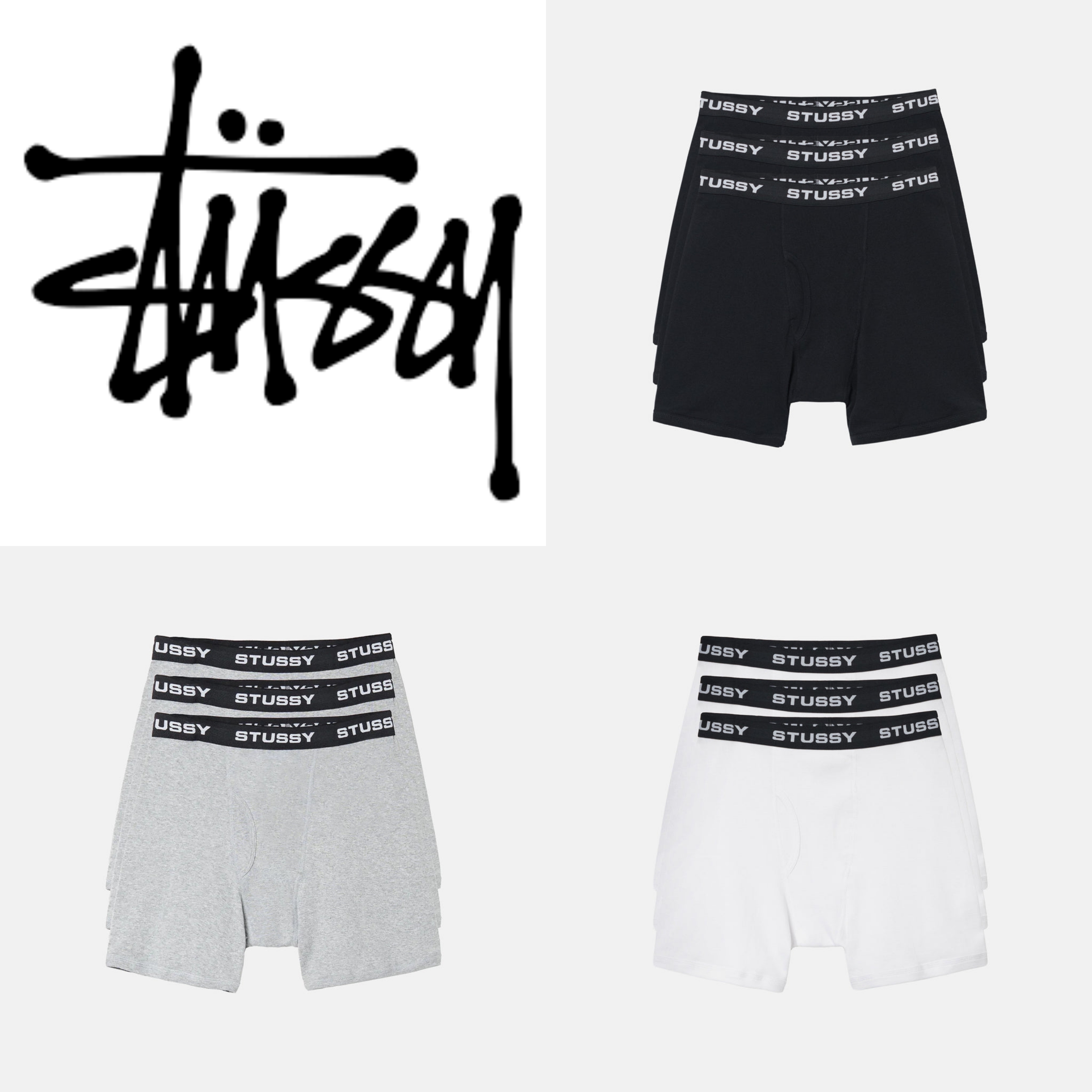 さらに100円引き◆STUSSY◆BOXER BRIEFS 3 PACK