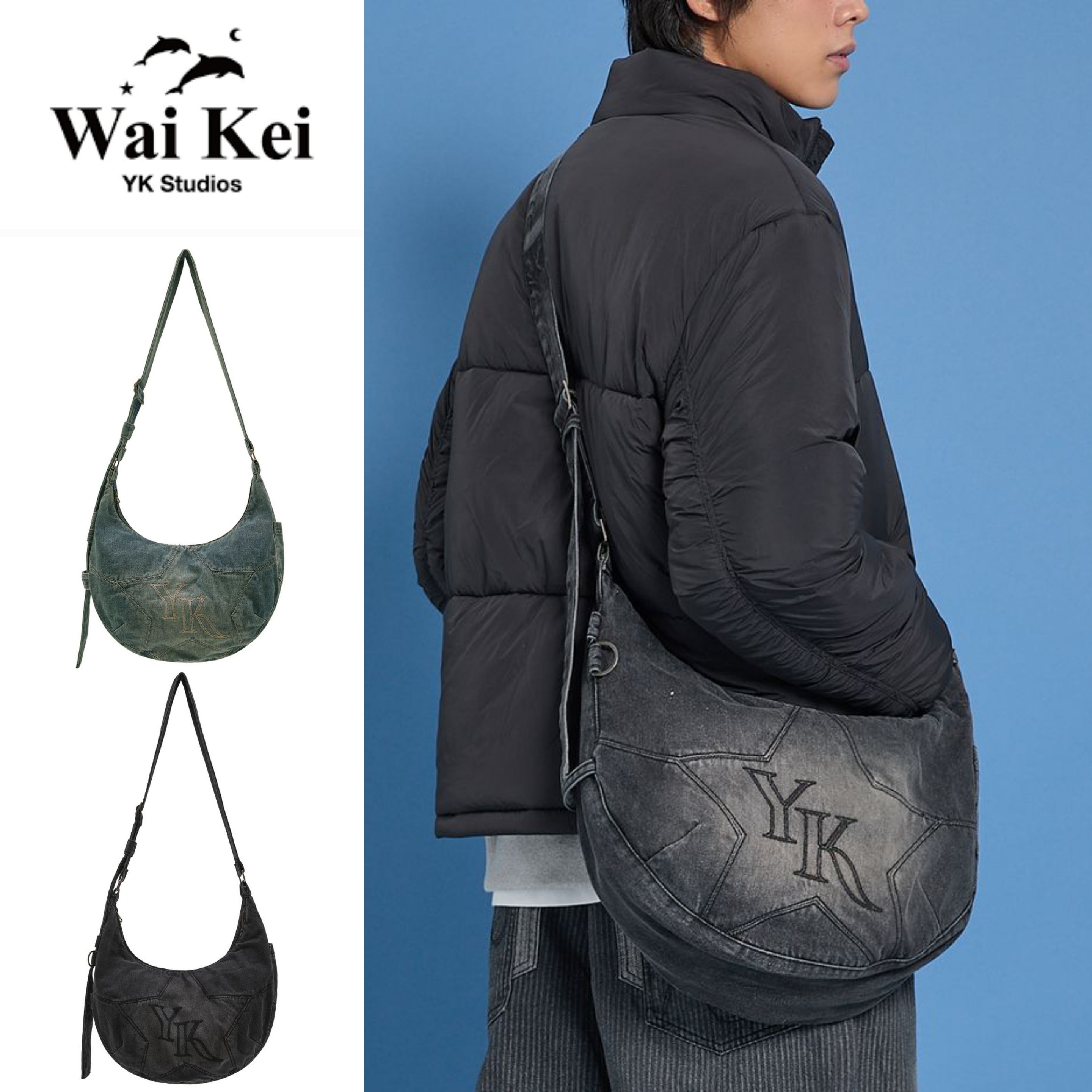 さらに100円引き◆WAI KEI◆Star Denim Crossbag