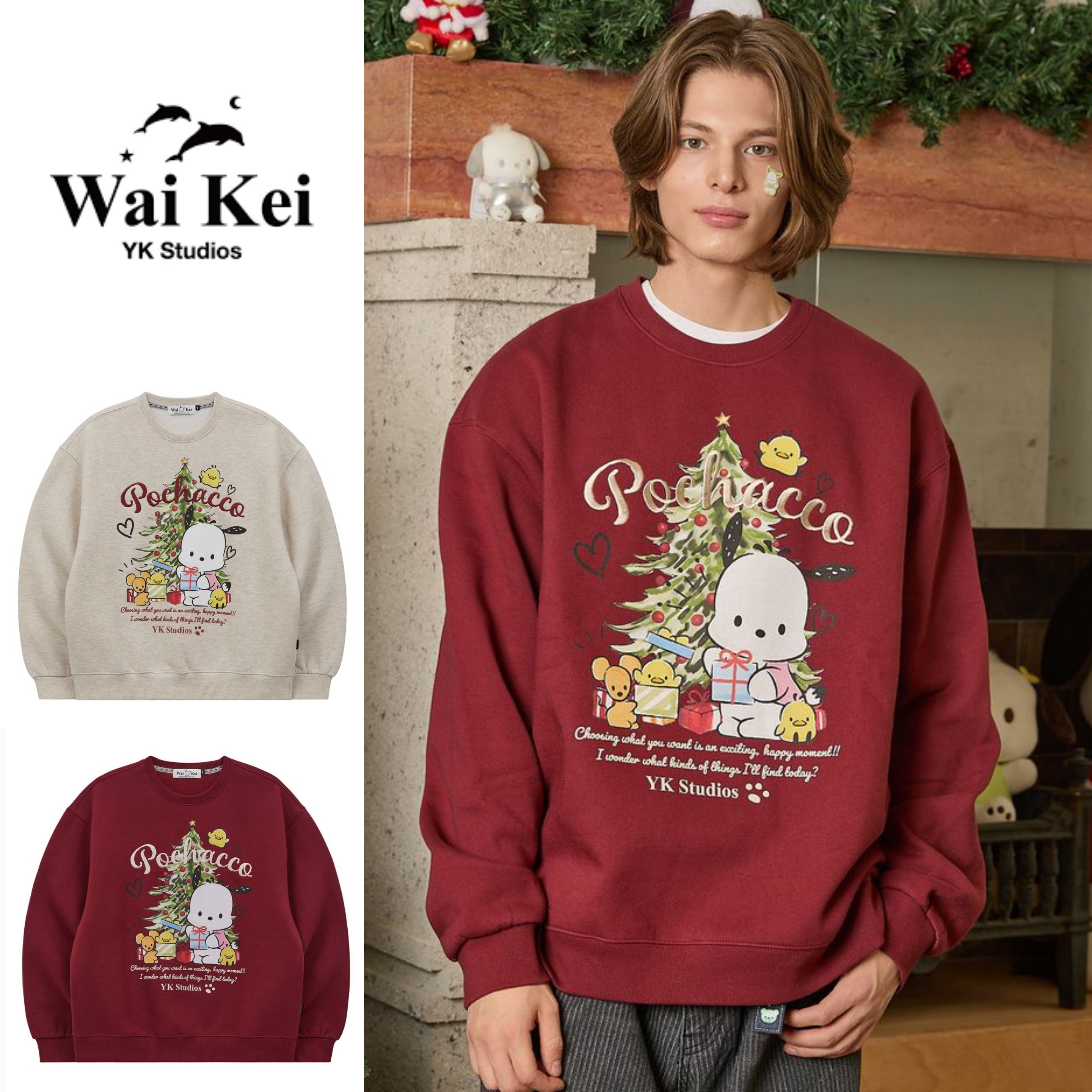 さらに100円引き◆WAI KEI◆happy pochacco holiday sweatshirt