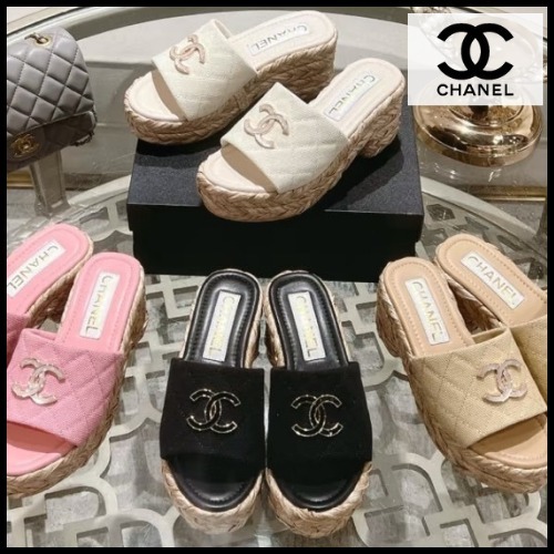 【CHANEL】25C おしゃれ厚底☆サンダル 上品 美脚効果 かわいい