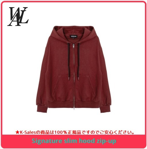 【WOOALONG】 Signature slim hood zip-up