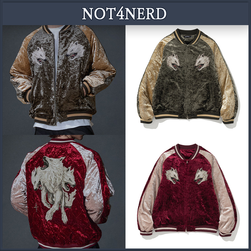 【NOT4NERD】★男女兼用★ロゴナイロンレーシングジャケット