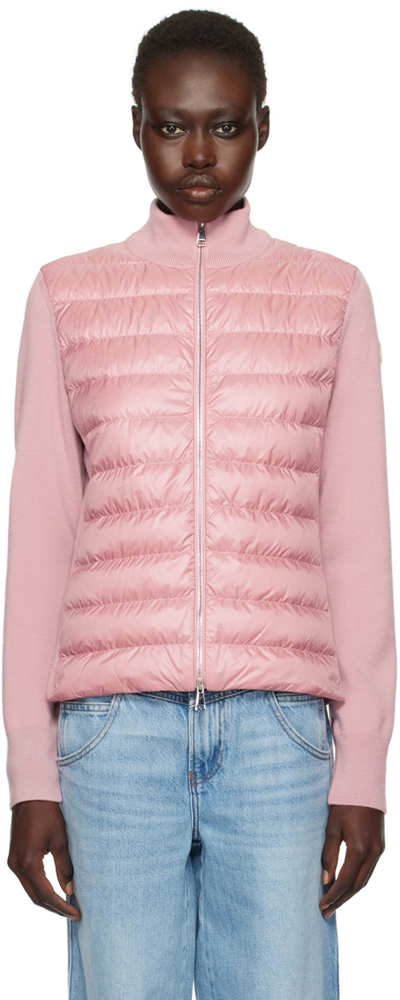 【関税込み】Moncler ピンク パデッド ウール ダウンジャケット