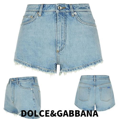 【DOLCE&GABBANA】ディストレスエフェクトデニムショートパンツ