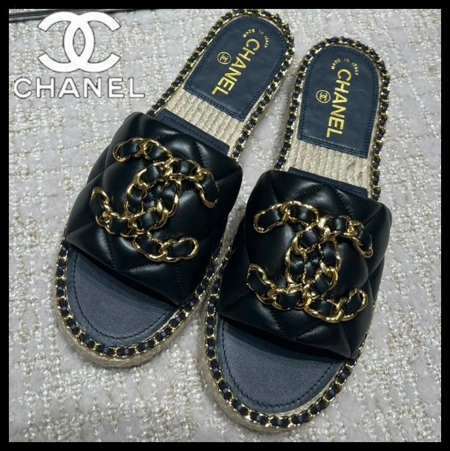 【ゴージャス♡】CHANEL サンダル ロゴ