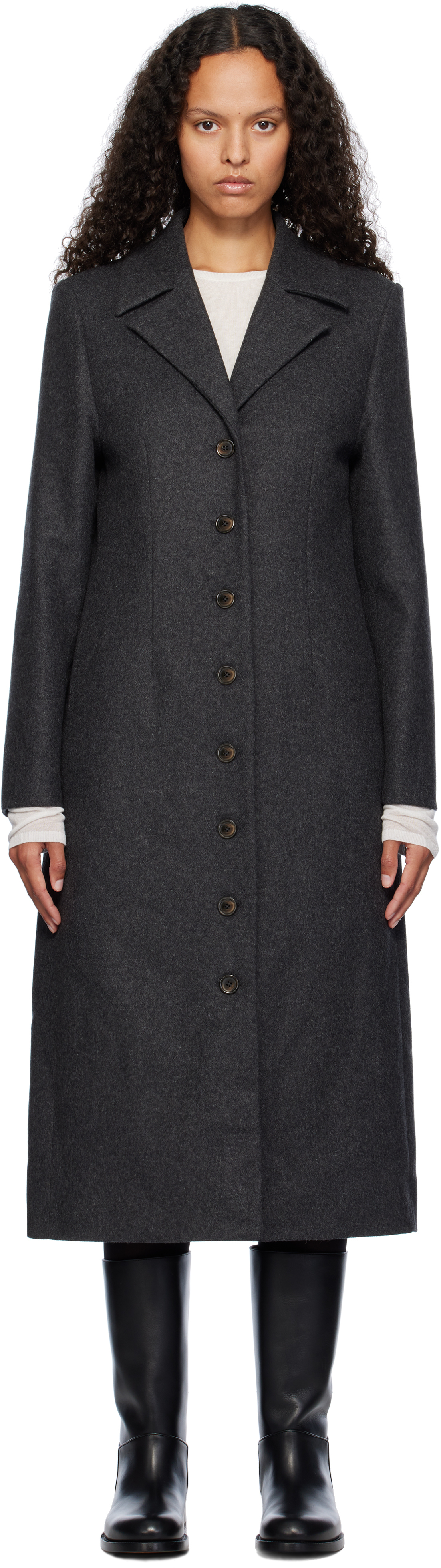 【関税込み】The Garment グレー Manhattan フィッテッド コート