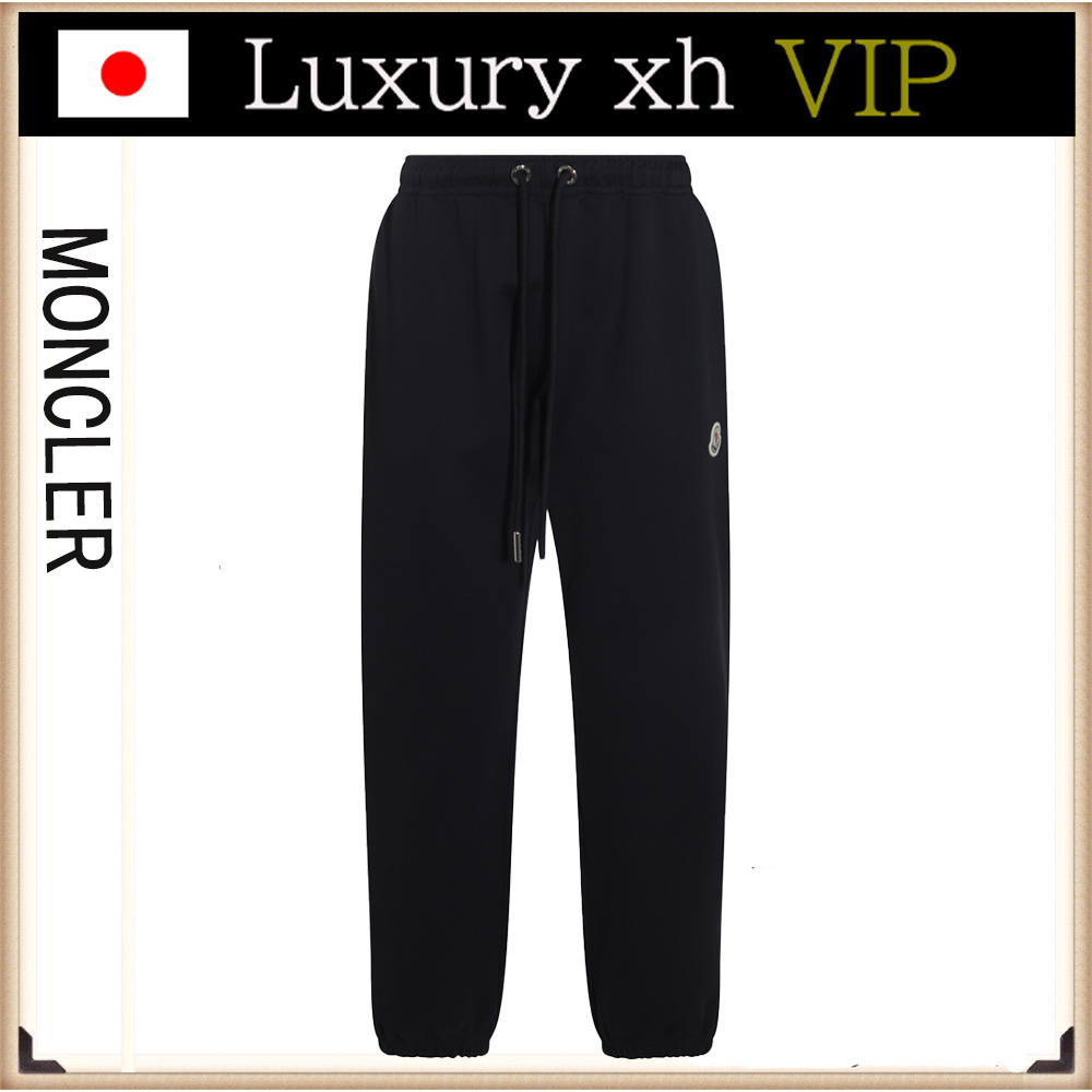 ★25SS MONCLER ロゴ付き コットン スウェットパンツ