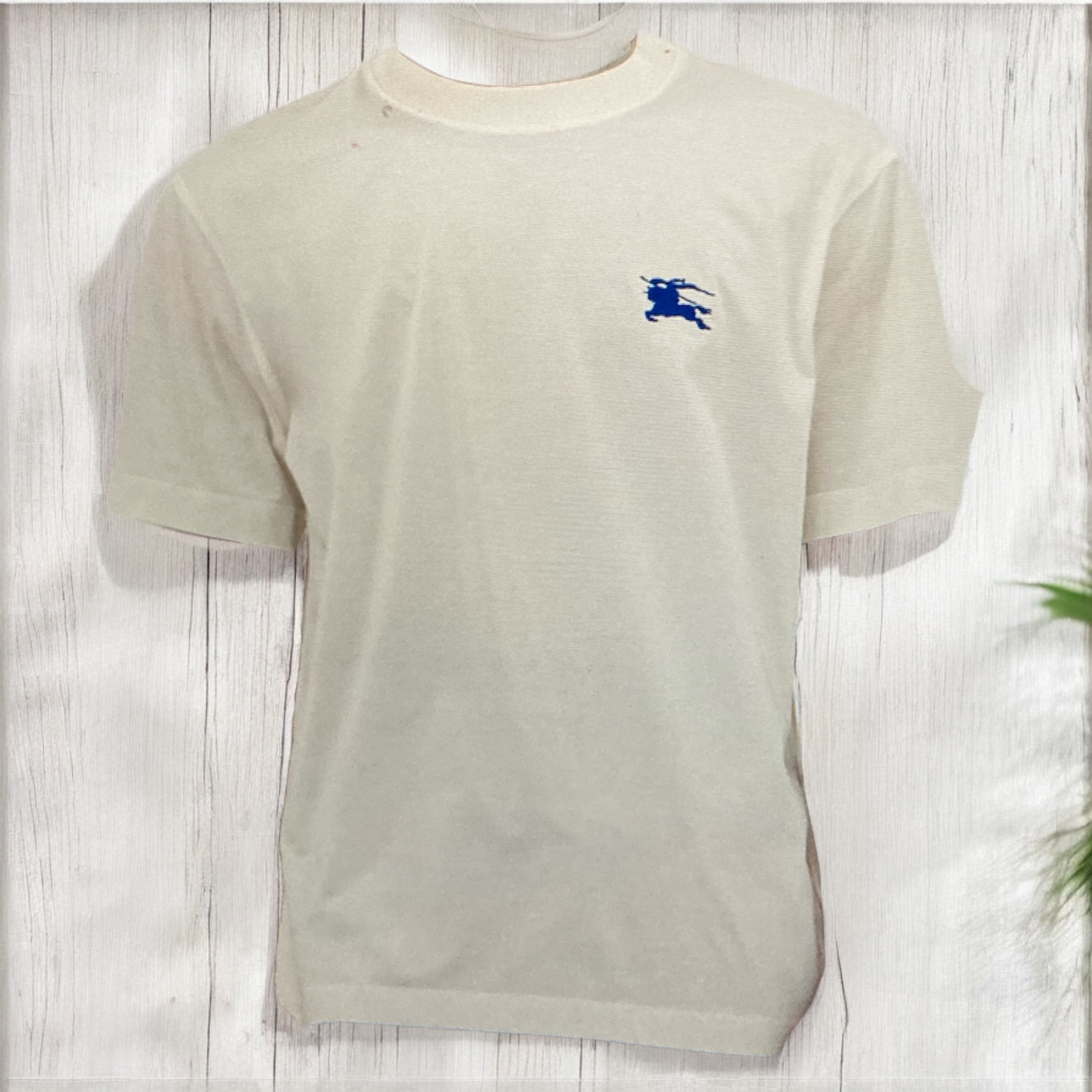 関税込 BURBERRY バーバリー 騎馬騎士 ロゴ コットン Tシャツ 白