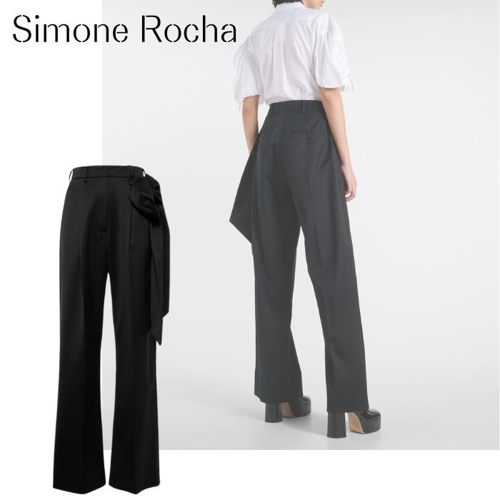 【Simone Rocha】フローラル アップリケ ストレート パンツ