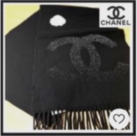 ♡CHANEL♡ ブラック ロゴ マフラー