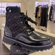 【Fendi】バイカーブーツ FFロゴ ブラック レースアップ