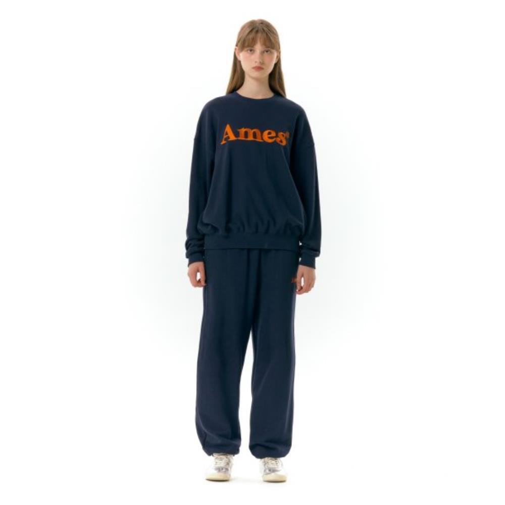 ◆AMES-WORLDWIDE◆ BASIC LOGO SWEATPANTS NAVY AM2DFUPA03A AM