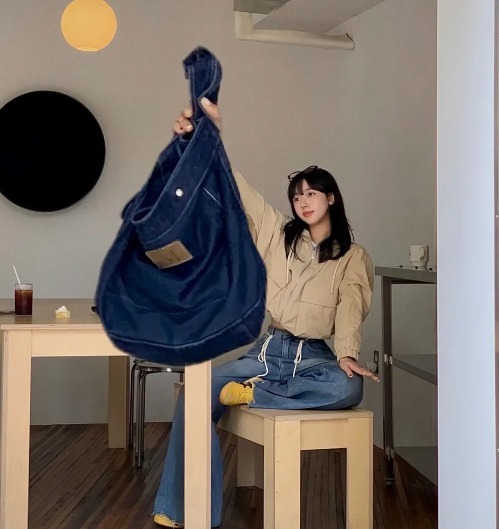 【MUCENT♥]Eloi Denim Shoulder Bag