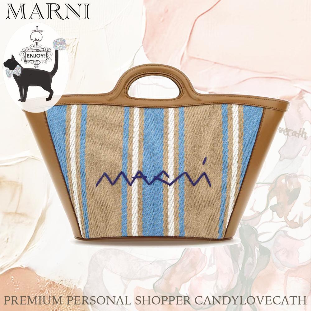 トートバッグ MARNI Embroidered Canvas Tropicalia Bucket Bag