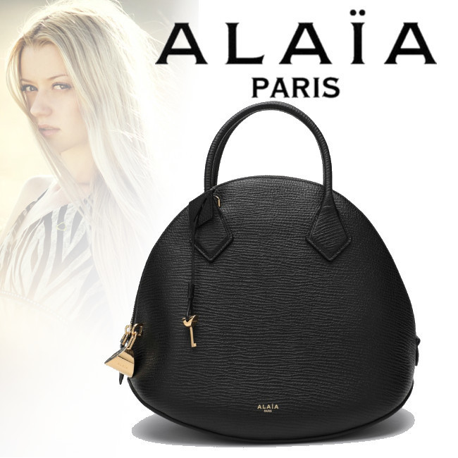 正規店買付【ALAIA】ドーム 32 ブラックレザーバッグ