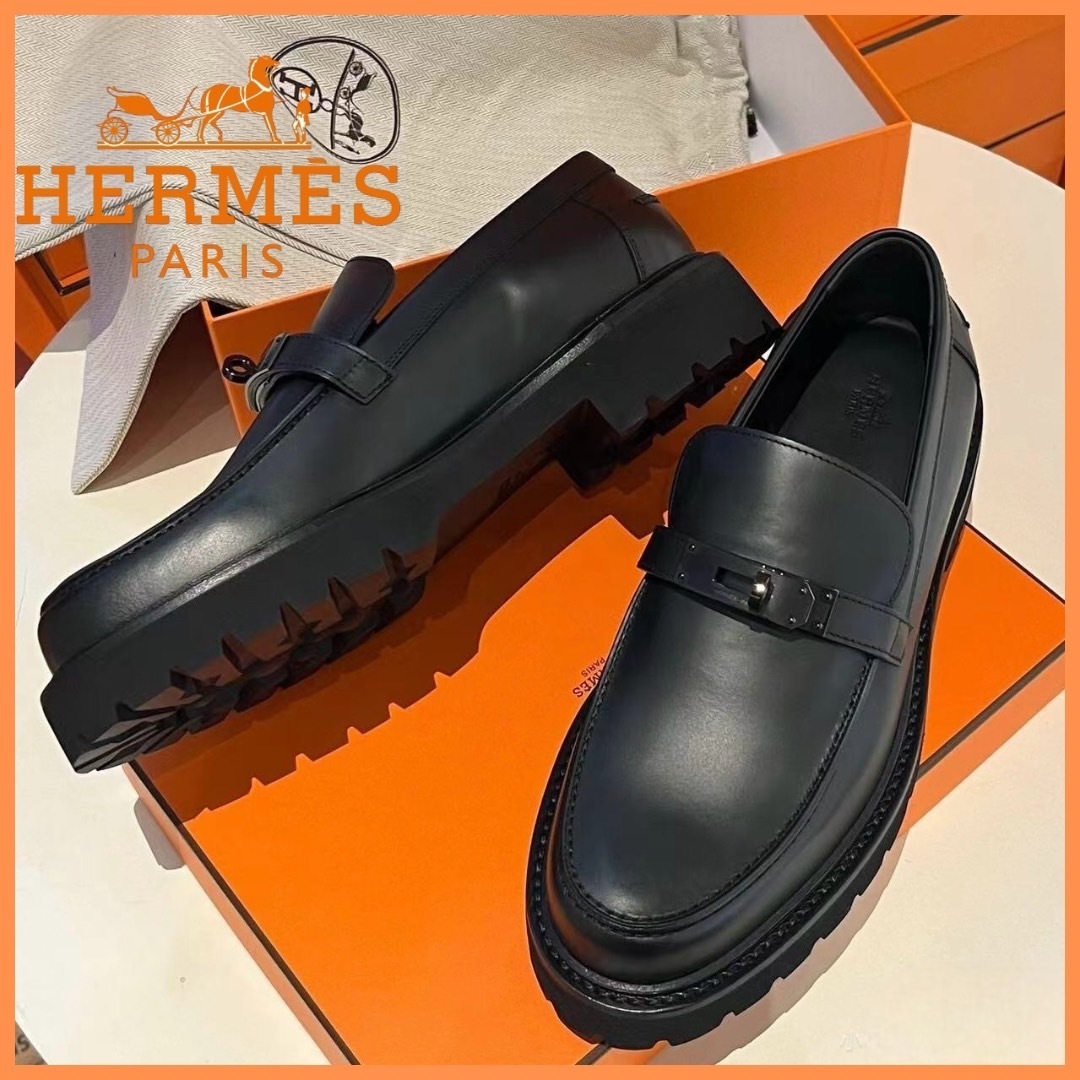 ビジネスシーンにも◎【HERMES】Icone ローファー モカシン