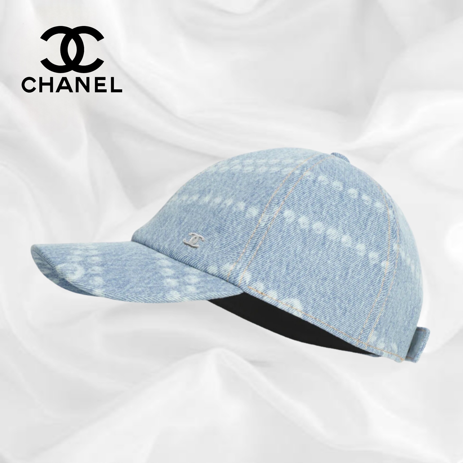 【CHANEL】キャップ デニム ココマーク カジュアル パール