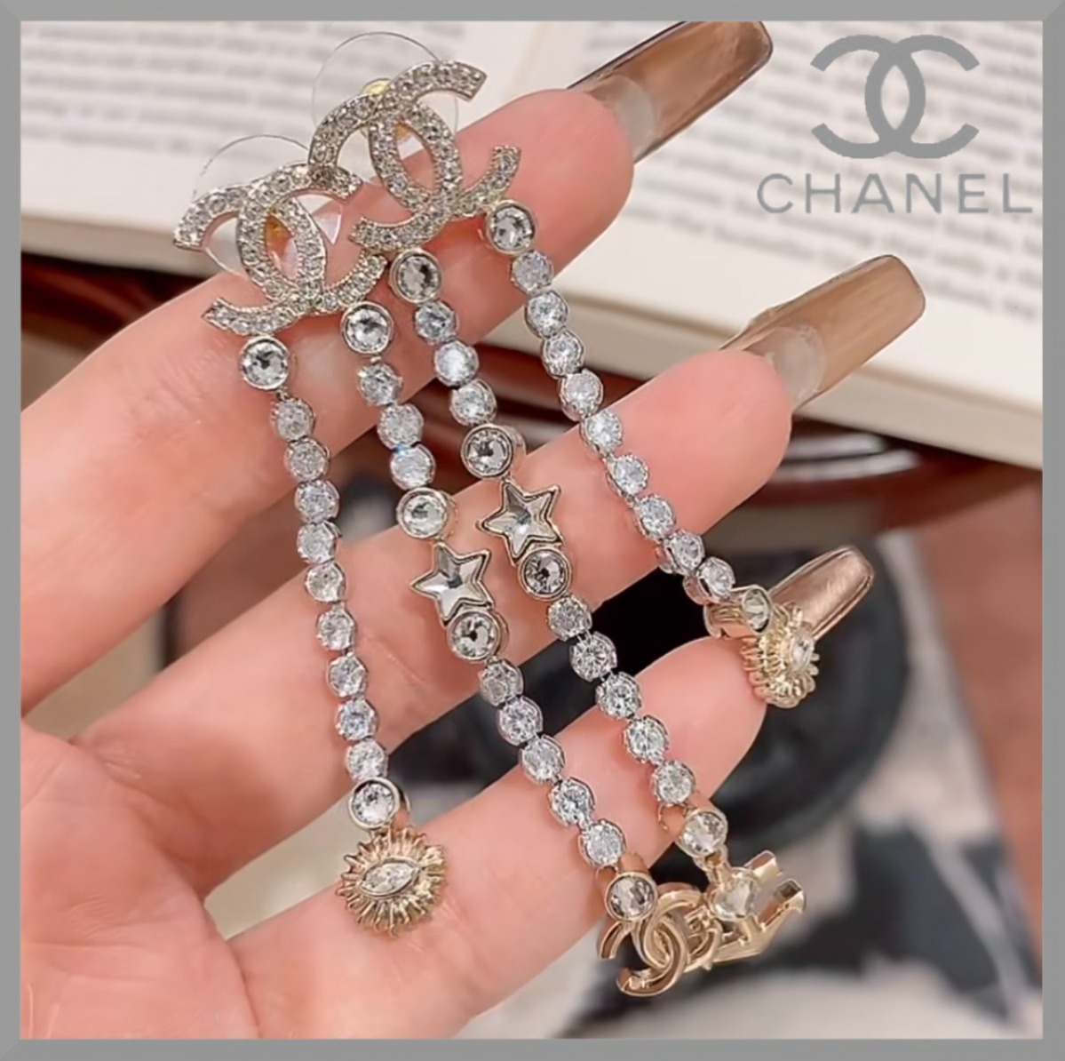 【華やかエレガント】CHANEL ピアス ロングピアス