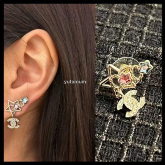 【カラフルなデザインが可愛い♪おしゃれ♪】シャネル ピアス