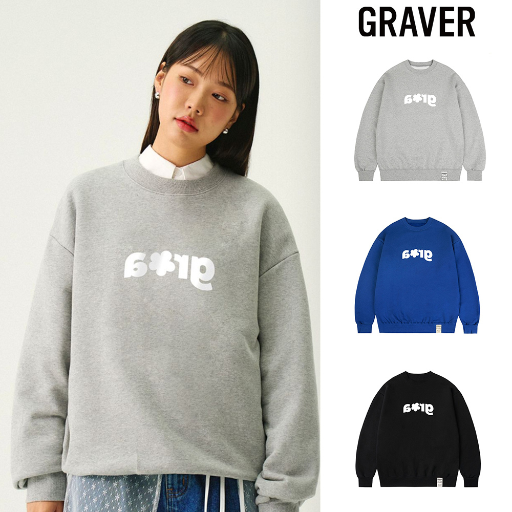 【GRAVER】25SS★ GRAR Silhouette Flower Sweatshirt