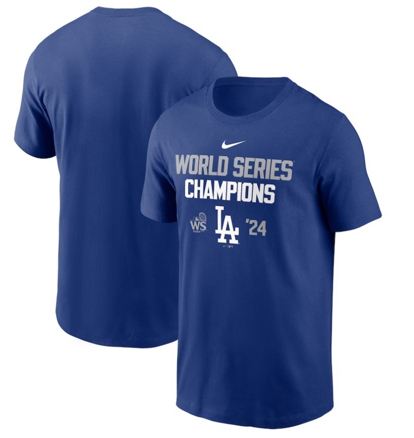 MLB ドジャース公式 Tシャツ ワールドシリーズチャンピオン Blue
